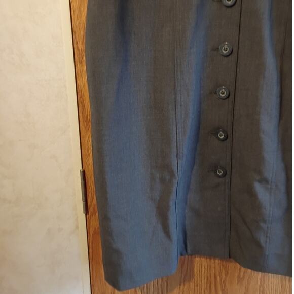 Calvin Klein Gray Cap Sleeve Sheath Dress 6 Tailored Work Office Chic Executive - Picture 9 of 12